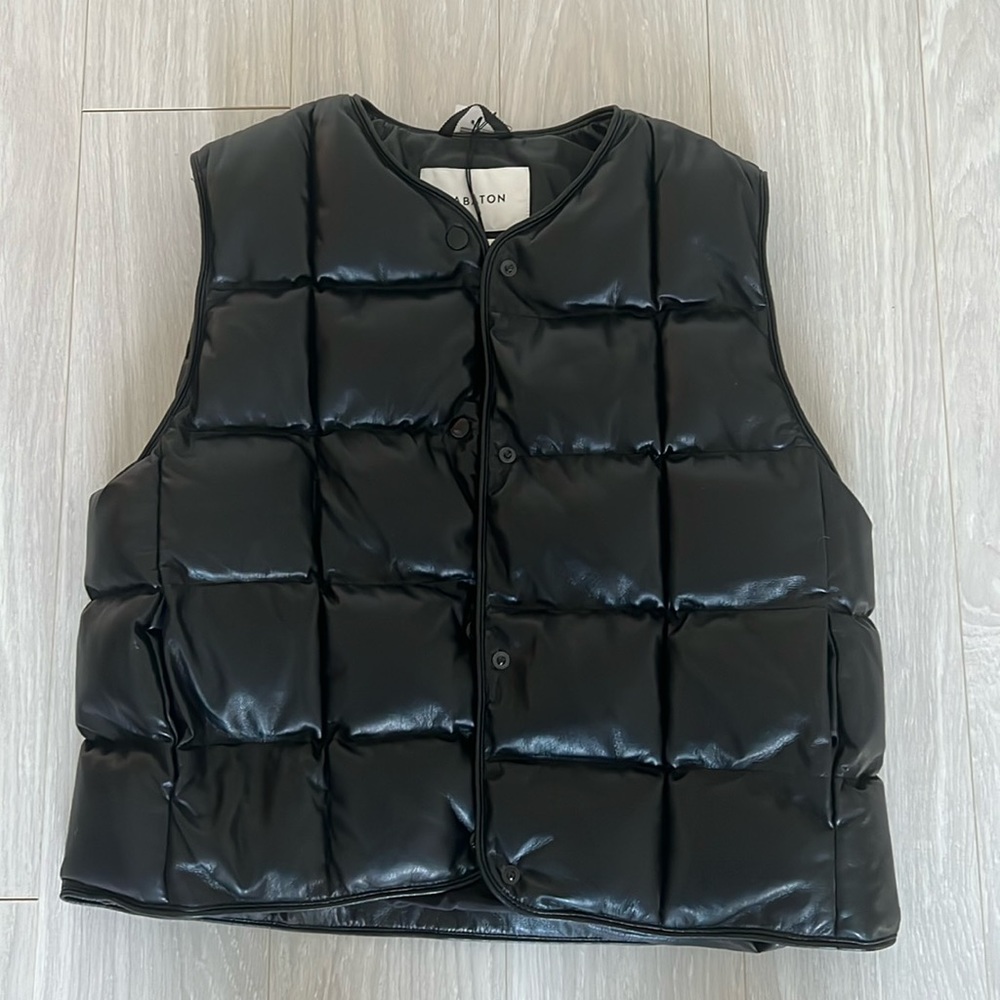 Aritzia Black Puffer Vest